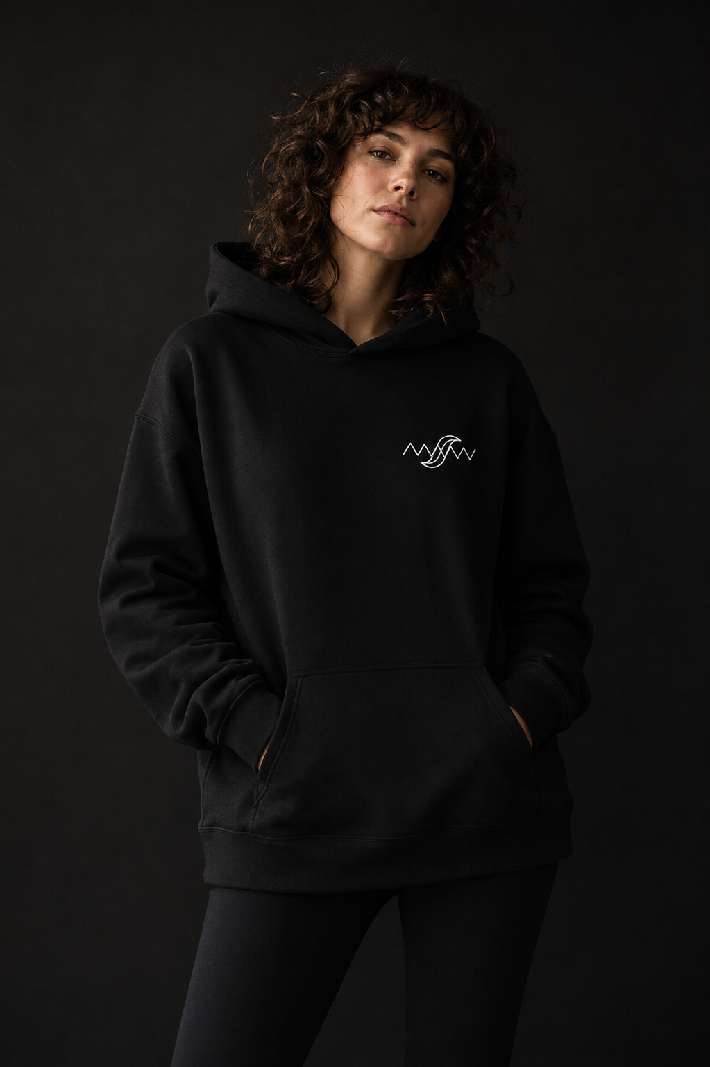 Velomelodic Signal Hoodie lifestyle product photo